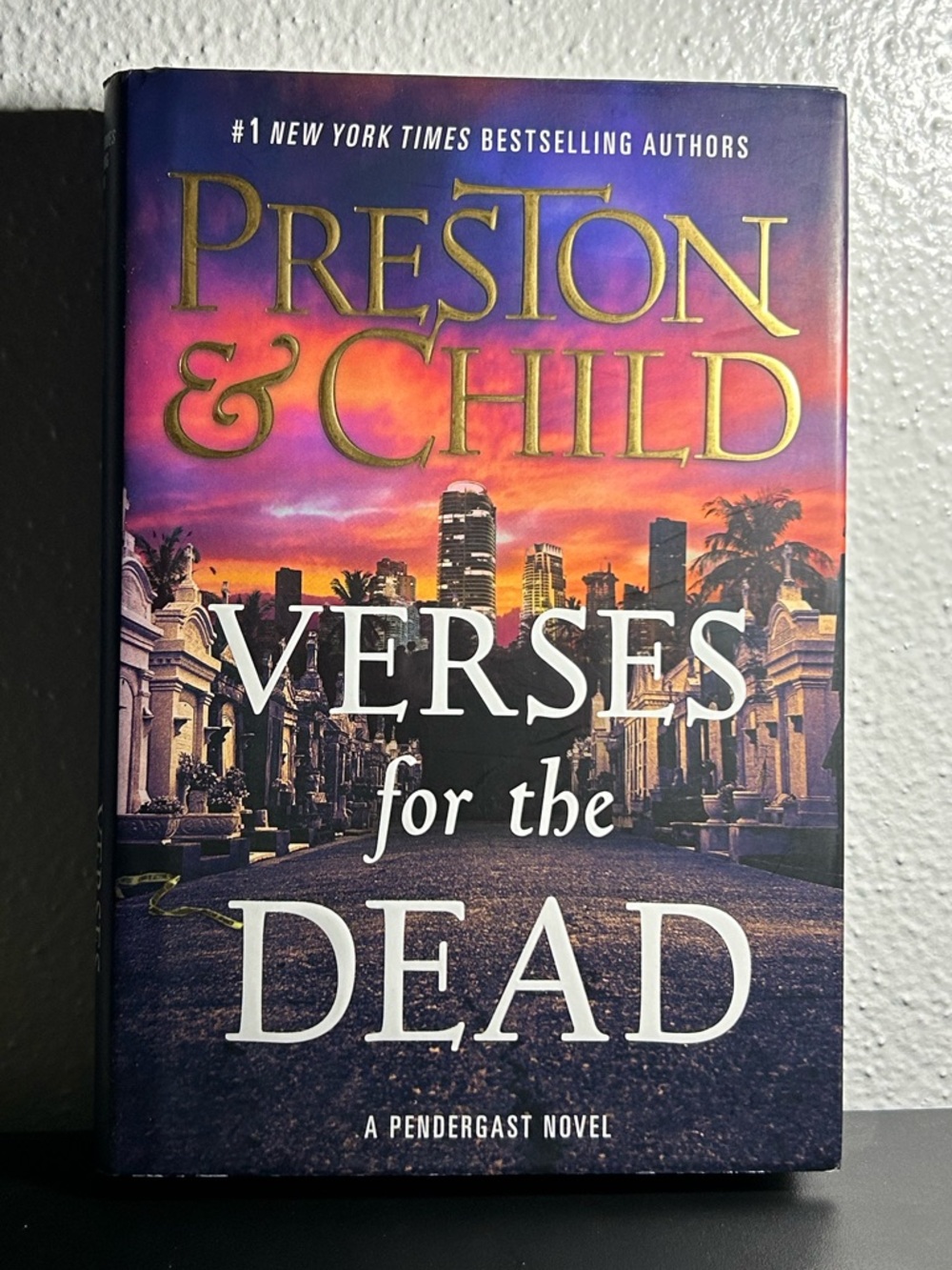 Preston & Child "Verses for the Dead" Hardcover - Purple/Orange Cover